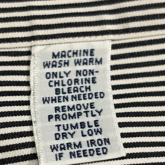 Polo Ralph Lauren Men’s Black & White Pinstripe Button-Down Shirt L EUC - Picture 6 of 6